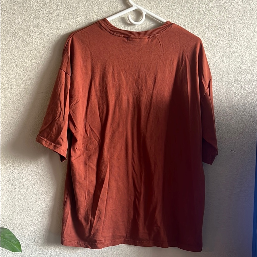 No Boundaries Mens Oversized Pocket T-Shirt Brown Terracotta Medium NB30101 - Picture 6 of 7